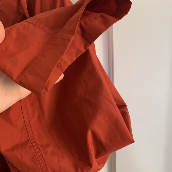 Eileen Fisher spring! burnt orange trenchcoat, size large - Picture 5 of 9